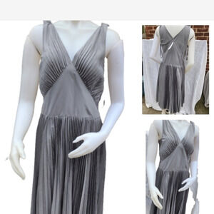 Banana‎ Republic silver gray silk dress  8 NWT